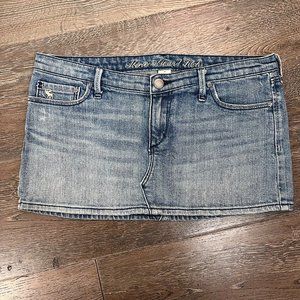 Abercrombie & Fitch Womens Blue Mini Skirt Stretch Denim Stonewash Size 4